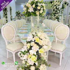 Chaise ronde Louis blanche moderne, bon marché, empilable, fonctionnelle, pour mariage, banquet, salle de réception, mobilier - Product Image 3