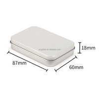 Emballage de boîte en métal rectangulaire de tailles multiples personnalisé avec bonne performance d'étanchéité mini boîte de cadeau de bonbon avec couvercle ouvert