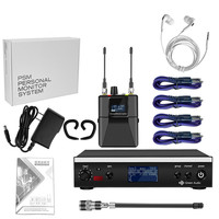 Système de monitoring intra-auriculaire sans fil professionnel 566-590 MHz stéréo pour musiciens de scène et batteurs