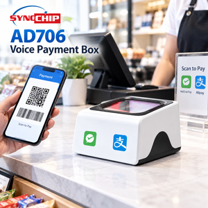 AD706 Kotak Pembayaran QR Siaran Suara Instan dengan Pemindai Barcode 2D untuk Konfirmasi Anti-Penipuan di Terminal POS Kasir Toko Ritel - Product Image 5