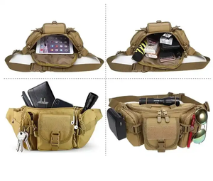 कस्टम लोगो आउटडोर सामरिक फैनी पैक बैग बहु-कार्यात्मक पैदल पैदल चढ़ाई खेल बहु-जेब सामरिक कमर बैग - Product Image 6