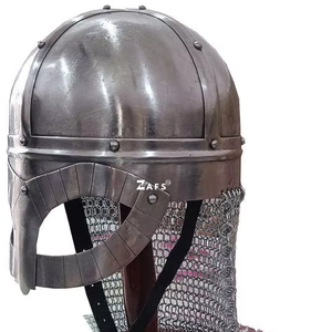 Armure de cotte de mailles de casque Viking médiéval de haute qualité fabriquée à la main en acier doux de Style Antique pour la reconstitution Cosplay pour Halloween - Product Image 1
