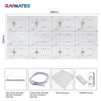 Feuille LED SMD5050 DC24V découpable avec lentille flexible, haute CRI, pour éclairage de comptoirs en quartz, vitraux et rétroéclairage d'onyx