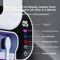 Support mural pour brosses à dents avec affichage numérique, ventilateur UV désinfectant, séchage, rechargeable, personnalisable, marque privée, support de rangement