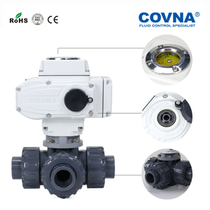 วาล์วบอลพีวีซีไฟฟ้า COVNA พร้อมมอเตอร์พลาสติก  12V 24V 220V วาล์วบอลพีวีซีแบบมีมอเตอร์ วาล์วบอลแบบมีมอเตอร์ 3 ทาง - Product Image 6