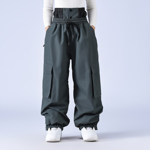 Pantalons <span class=keywords><strong>de</strong></span> <span class=keywords><strong>ski</strong></span>/snowboard pour hommes et femmes, hiver, extérieur, coupe-vent, imperméables, chauds, 100% polyester, coupe ample, transfrontalier - Product Image 2