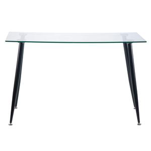 HarperBright Designs Table à manger rectangulaire en verre 120 x 70 x 75 cm Style moderne et minimaliste - Product Image 4