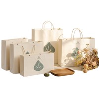 Tas Tote Warna Solid Tebal untuk Pameran, Custom dengan Logo Cetak, Kartu Putih Cetak Offset untuk Bisnis, Belanja, dan Iklan