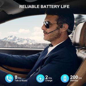 Auriculares Inalámbricos de Conducción Ósea ENC con Micrófono con Cancelación de Ruido, Resistentes al Agua IPX6 para Negocios, Call Center y Oficina - Product Image 6
