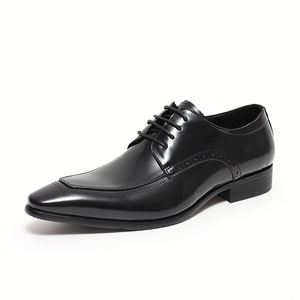 Nouvelles Chaussures pour Hommes Grande Taille, Derby en Cuir de Vachette Fait Main à Semelle Italienne Façon Norwegian Welt, Chaussures Décontractées en Cuir pour Gentleman - Product Image 3
