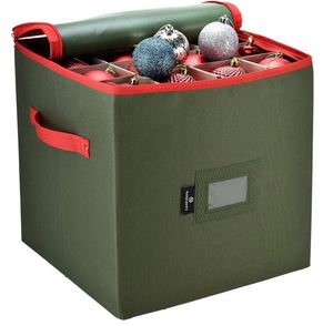 Nouvelle conception de décoration en tissu, boîtes de rangement pour 128 boules, organisateur de boules de Noël pliable, boîte de rangement - Product Image 5
