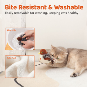 Factory Wholesale New <b>Cat</b> Chirping <b>Toys</b> Touch Activated Flapping Wings Sparrow <b>Interactive</b> Smart <b>Cat</b> <b>Toys</b> USB Exercise Pet <b>Toys</b> - Product Image 4