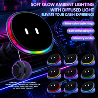 Chargeur de voiture sans fil magnétique OEM ODM 15W AI Blink Design avec lumière ambiante 9 couleurs, refroidissement semi-conducteur et support de navigation