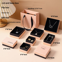 Boîte à bijoux rigide noir mat avec logo personnalisé Becan Signature Architectural Cross Grain, fabriquée en studio, coffret raffiné