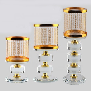 เชิงเทียนคริสตัลรูปดอกบัว ขายส่ง พร้อมคำมนตราแห่งความ<span class=keywords><strong>เมตตา</strong></span> พระสูตรหัวใจ  ฐานเชิงเทียนแก้ว - Product Image 4