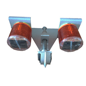Feu de signalisation solaire Twj-01 à LED double tête, stroboscopique, pour lignes haute tension, répulsif pour oiseaux - Product Image 4
