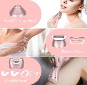 Rasoir électrique pour femmes épilateur pour <span class=keywords><strong>femme</strong></span>, kit d'épilation indolore pour visage, <span class=keywords><strong>menton</strong></span>, bras, jambe, aisselles, bikini, tondeuse - Product Image 5
