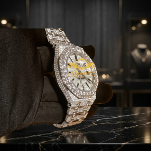 Montre Moissanite Iced Out avec bracelet en acier inoxydable, étanche, pour homme, bijoux vintage tendance - Product Image 2