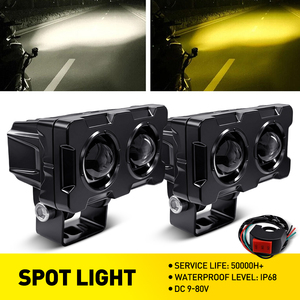 ไฟทำงาน LED สีขาวอำพัน ขนาด 3 นิ้ว 2 ดวง แบบสปอต คิวบ์ ดิช พ็อดส์ ฟลัด สำหรับขับขี่ในที่มีหมอก ใช้กับรถออฟโรด ATV UTV เรือ มอเตอร์ไซค์ จักรยาน - Product Image 4