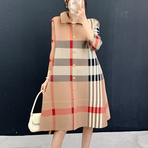 PY2026 Cardigan plissé haut de gamme pour femme, style châle, coupe ample, manches longues, couleur unie, polyvalent, motif Miyake, pour l'été - Product Image 1