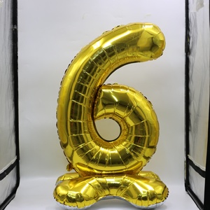 Palloncino in lamina <span class=keywords><strong>d</strong></span>'<span class=keywords><strong>oro</strong></span> a forma di numero, decorazione per Capodanno, fabbrica BSCI, palloncino metallico in pellicola di alluminio Mylar - Product Image 1