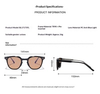 Lunettes de thérapie par la lumière bleue Sunray pour un confort visuel, filtrant la lumière avec des verres FL41 FL60 teinte ambre rose, monture TR90 légère, unisexe