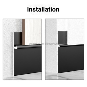 Battiscopa Moderno in Lega di Alluminio per Appartamenti e Hotel, Accessori per Pavimenti Resistenti all'Acqua ed Ecologici - Product Image 2