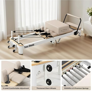 Reformer de Pilates Profesional de Aluminio, Ajustable, Portátil y Duradero, para <span class=keywords><strong>Ejercicios</strong></span> de Yoga y Fortalecimiento del Core en Casa o en el Gimnasio, para la Salud Corporal - Product Image 5