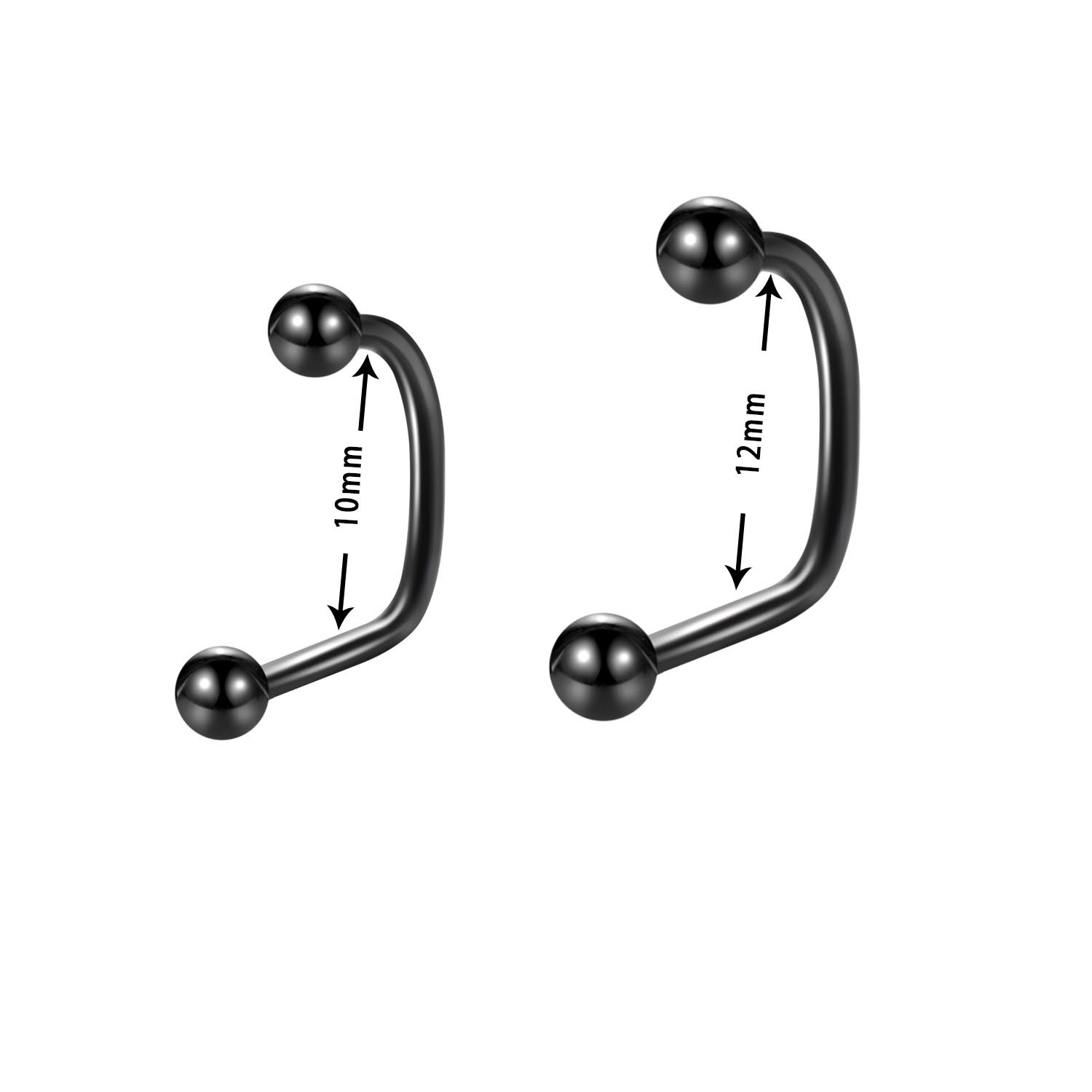 Lcolyoli 18-Piece 16G Surgical Steel Lip Rings