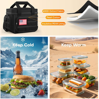 Sac isotherme à bandoulière personnalisé 600D 15L étanche – Sac à déjeuner portable avec pochette Molle détachable pour hommes, travail, camping, pêche, plage
