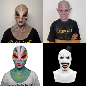 Masque Alien Super Réaliste en Silicone, Masque Complet pour le Visage, Texture de Peau Douce et Flexible, Masque Réutilisable pour les Farces, les Soirées Cosplay et les Accessoires de Films - Product Image 5