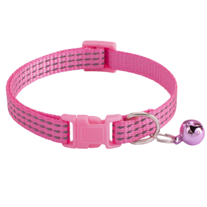 Collar moderno ajustable para mascotas con rayas reflectantes, campana pequeña, Airtag de patrón sólido a <span class=keywords><strong>precio</strong></span> económico para gatos pequeños - Product Image 5
