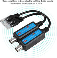 Émetteur-récepteur réseau IP coaxial passif 10/100 Mbps 1CH, rapide et facile à installer, pour extension de réseau IP