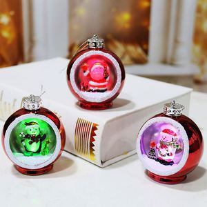 Hot Selling Snowman Santa in Christmas Decoration Ball with Mini Led <b>Light</b> up for Christmas <b>Tree</b> Ornament or Party Table Decor - Product Image 3