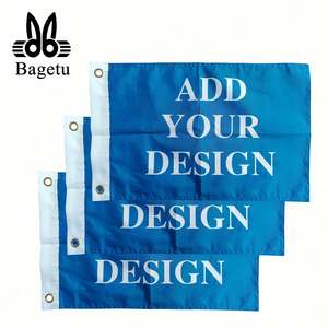Drapeaux de bateau personnalisés 3 pièces 12x18 pouces/30x45cm, petits drapeaux personnalisables pour bateau, double face, fabrication Bagetu, drapeaux nautiques personnalisables - Product Image 1