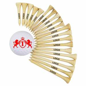 Tees de golf en bois en gros, logo personnalisé, impression sur le manche, commande en gros, fabricant avec 20 ans d'expérience - Product Image 1