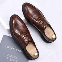 Chaussures Oxford décontractées pour hommes en cuir PU à lacets, motif écossais, pour mariage, soirée, affaires et bureau