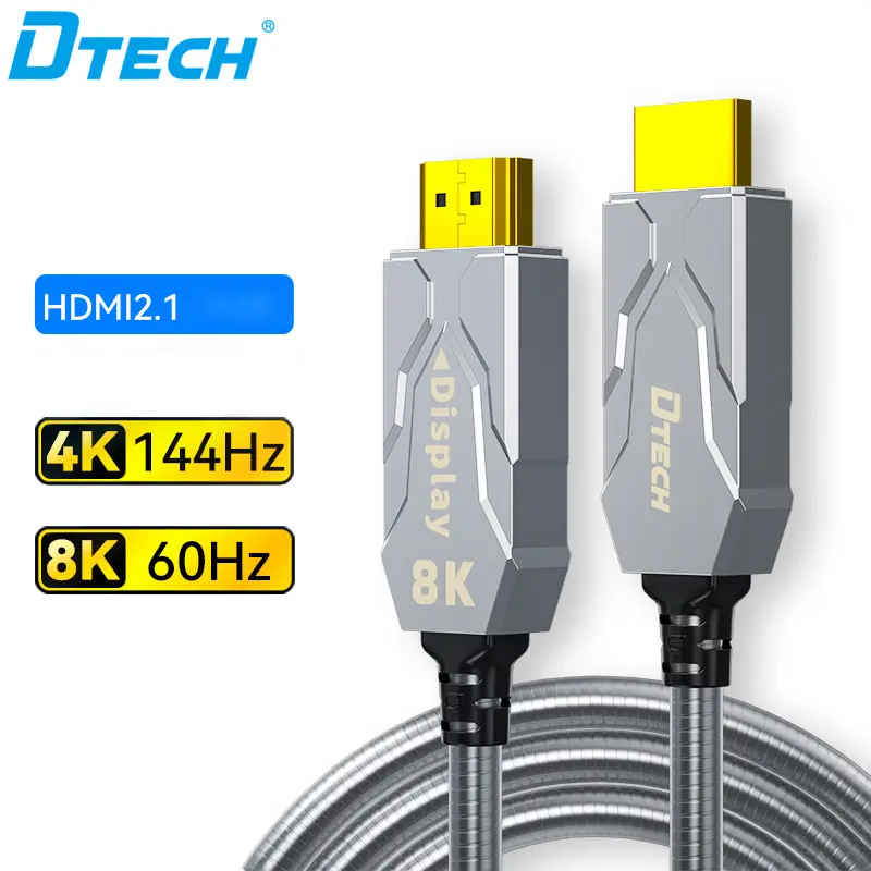 Armadura Cabo HDMI Fio Blindado Longo AOC 4K 8K 2.1 Cabo De Fibra Óptica De TV HDMI