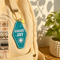 Porte-clés d'affirmation positive en gros, porte-clés d'hôtel en plastique imprimé coloré, porte-clés de motel en acrylique avec LOGO personnalisé