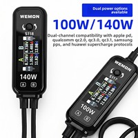 Kabel Data Pengisian Daya Cepat 100W dengan Layar Digital, Perbaikan Tipe C/PD untuk Huawei, iPhone, Vivo, Uji Pengisian Daya