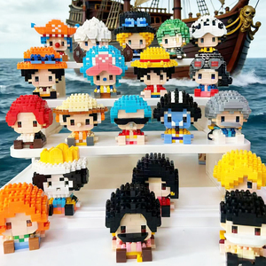 Figuras de Anime de Dibujos Animados, Mini Bloques de Construcción, Sanji, Zoro, Jinbei, Usopp, <span class=keywords><strong>Nami</strong></span>, Juguetes Coleccionables - Product Image 2