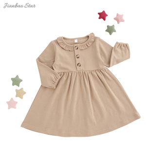 Kinder <span class=keywords><strong>Baby</strong></span> Mädchen Langarm Kleidung Neugeborene Einteilige Spiel kleidung Kleinkind Kleinkind Frühlings kleid - Product Image 1