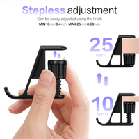 Support de téléphone et porte-cartes à fixation par pince pour support de moniteur, rehausseur d'écran et placement stable sur bureau d'ordinateur