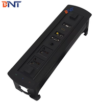 Prise de bureau motorisée inclinable BNT de haute qualité à 2 prises d'alimentation, VGA, AUDIO, Media Socket, courant nominal 16A, niveau IP44, SDK