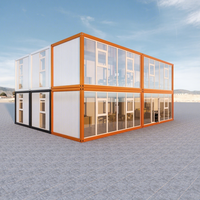 Maison préfabriquée moderne à deux étages DXH Custom, en conteneurs, avec panneaux sandwich en acier, pour chambre, villa, appartement, hôtel, dortoir, usage domestique