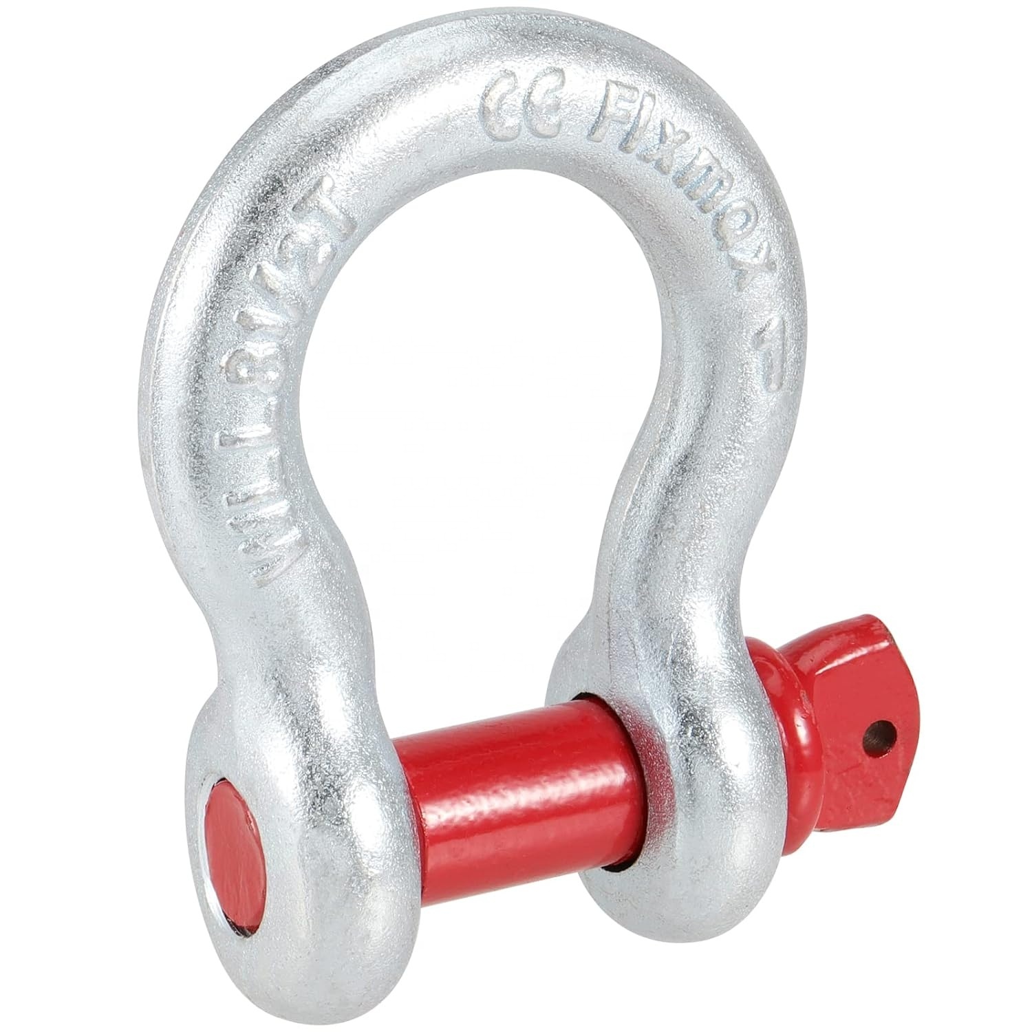 2 Stück Alfa Bogenschäkel 2,5 Cm – 51 T Bruchlast, WLL 8,5 T, Feuerverzinkt, Für Schwere Hebe- & Zurrarbeiten