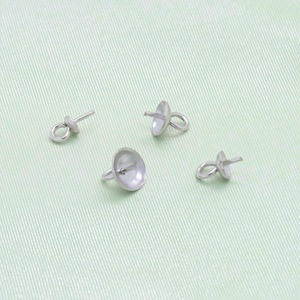 Support de perle en acier inoxydable, pendentif bol rond avec œillet soudé pour la fabrication de bijoux DIY - Product Image 1