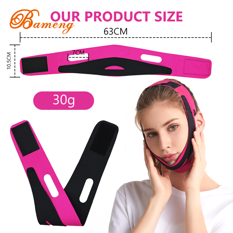 V Lifting Slimming Strap Für Gesicht & Hals – Anti-Falten Bandage, Atmungsaktiv, Pink
