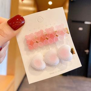 Horquilla de cristal con forma de corazón para el pelo, pasador de Metal con forma de corazón, oso de goma de caramelo, pinzas de resina para el pelo - Product Image 4
