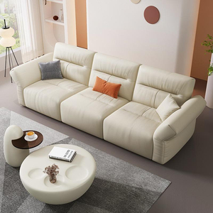 Muebles de Lujo, Sofá Seccional de Cuero de Estilo Nórdico para Sala de Estar - Product Image 6